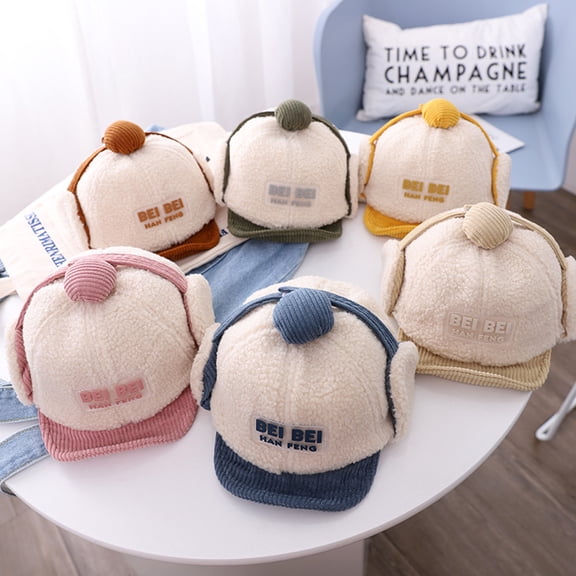 Toddler Kids Infant Winter Hat,Earflap Knit Warm Cap Fleece Lined Beanie for Baby Boys Girls