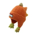 thumbnail image 1 of Toddler Kids Knit Hat Cute Soft Thickened Dinosaur Hat Beanie Warm Winter Cap, 1 of 8