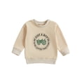 thumbnail image 1 of Toddler Kids Little Boys Long Sleeve Sweatshirt 12 18 24 Months 2T 3T 4T 5T Tractor Letter Print Round Neck Casual Pullover Tops T shirt, 1 of 9