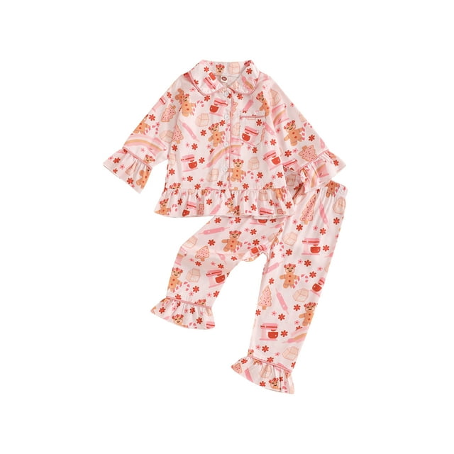 Toddler Kids Little Girl Christmas Pajamas Set 12 18 24 Months 2T 3T 4T