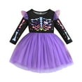 thumbnail image 1 of Toddler Kids Little Girl Halloween Costumes Cute Dress Party Outfit Halloween Girls Tutu Dresses Purple 5Y, 1 of 9