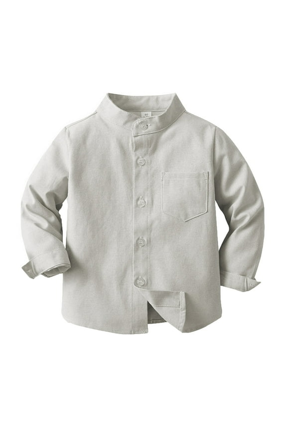 Toddler Kids Long Sleeve Button - Down T-Shirt Spring Fall Shirt & School Style Top For Back To School Formal Casual Outfit,Size:12-13 Years