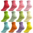 thumbnail image 1 of Toddler Kids Non Slip Socks- 12 Pairs Anti Slip Socks for Girls Boys 1-7 Years Old Everyday Wear, Assorted Colors Children Socks with Grip(#1 Multicolor,1-3T), 1 of 5