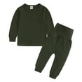 thumbnail image 1 of Toddler Kids Outfit Sets Girls Boys Unisex Sweatsuit Spring Fall Solid Long Sleeve Hoodie Pants Sweatshirt Set Children Kids Casual Clothes Outfits, 1 of 2