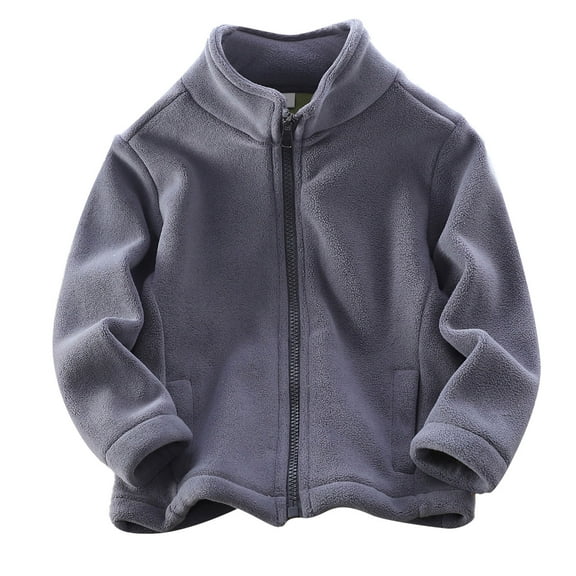 Toddler Kids Polar Fleece Warm Jacket Baby Boys Girls Autumn Winter Zip-up Lightweight Long Sleeve Jacket Unisex Boy's Girls Winter Warm Zip Up Sweatshirt Fleece Jacket