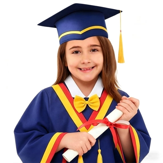 Toddler Kids Preschool Graduation Cap and Gown for Toddler Graduation Dress Outfit Various Styles Black Cap and Gown for Kids Toddlers 9-10 Years