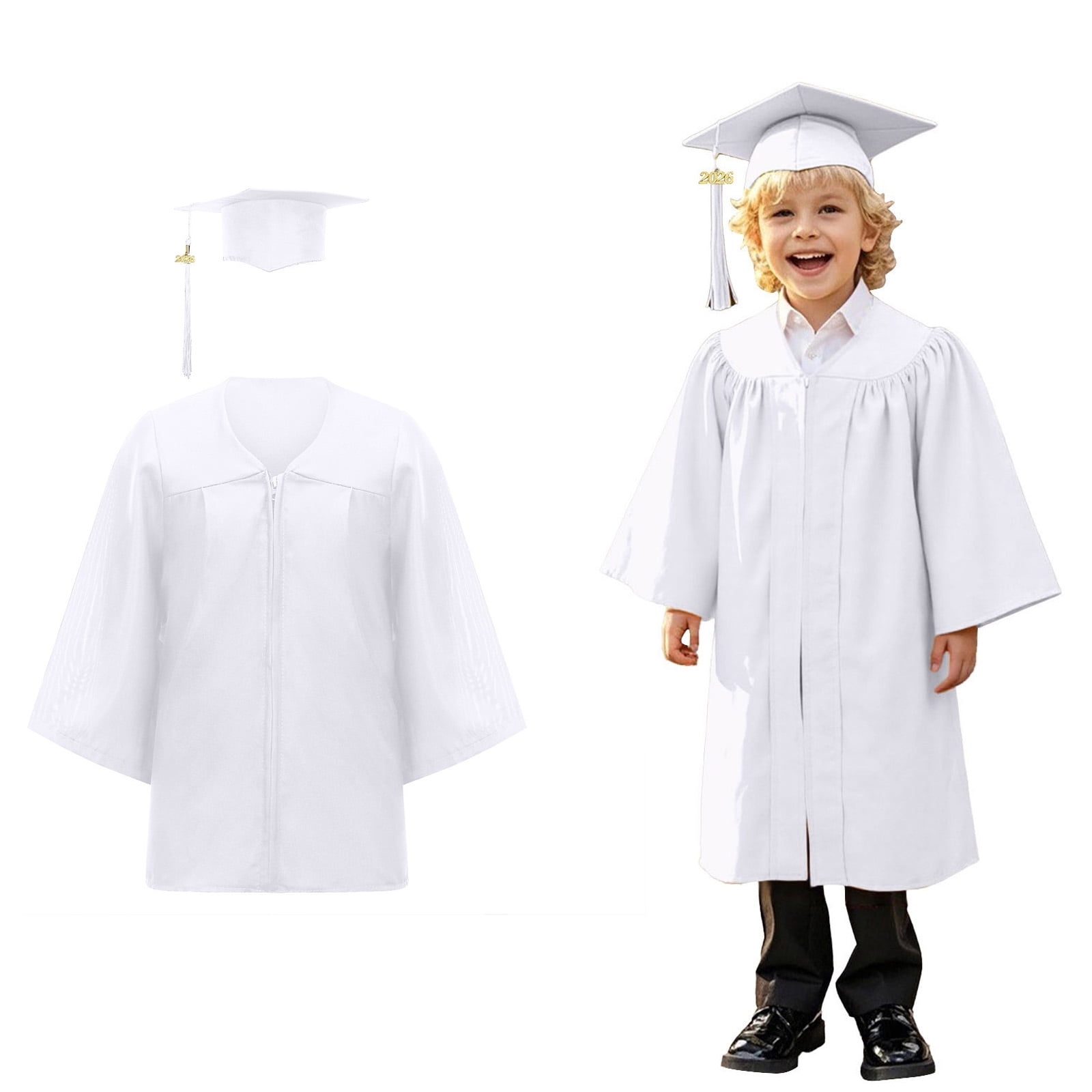 Toddler Kids Preschool Graduation Cap and Gown with Tassel and Gold ...