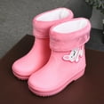 thumbnail image 1 of Toddler Kids Rain Boots Baby Rain Shoes Children Easy On Waterproof Boots for Boys and Girls, 1 of 4