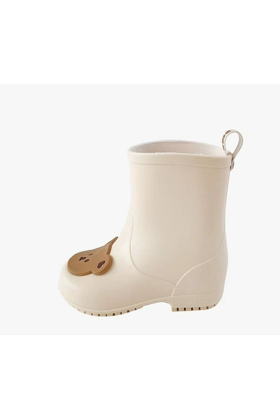 Toddler Kids Rain Boots Baby Rain Shoes Children Easy On Waterproof Boots for Boys and Girls