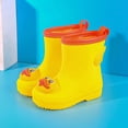 thumbnail image 1 of Toddler Kids Rain Boots Baby Rain Shoes Children Easy On Waterproof Boots for Boys and Girls, 1 of 4
