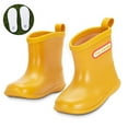 thumbnail image 1 of EONROACOO Toddler Kids Rain Boots for Boys Girls, Anti-Slip Waterproof Boots,Yellow(Size 5), 1 of 10