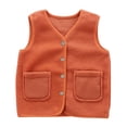 thumbnail image 1 of Toddler Kids Sherpa Fleece Vest Baby Girl Lightweight Fuzzy Warm Waistcoat, 1 of 3