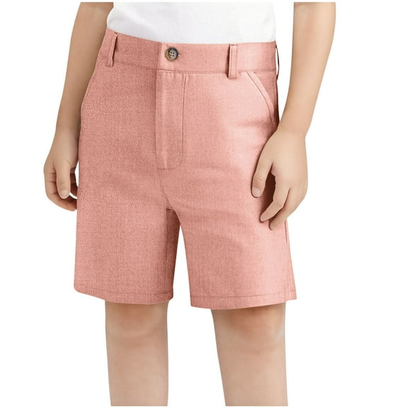 Toddler Kids Shorts Casual Summer Uniform Boys Girls Dressy Shorts with Pockets