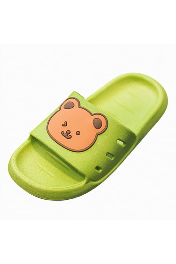 Toddler Kids Slides Sandals with Backstrap Cute Cartoon Toddler Boys Girls Shower Slippers Quick Dry Water Shoes Non-Slip Garden Beach Pool Summer Indoor Outdoor Gibobby,16,Green