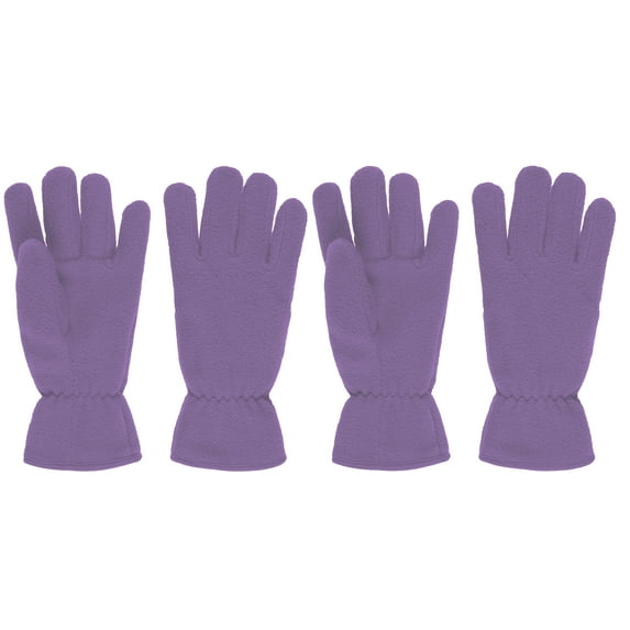 Toddler/Kids Soft And Warm Fleece Lined Gloves (1-2Y, 2 Pk Purple)