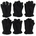 thumbnail image 1 of Toddler / Kids Soft And Warm Fleece Lined Gloves 6-Pack (Black 24-36M), 1 of 1