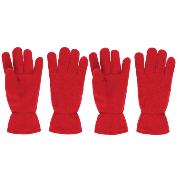 Toddler/Kids Soft And Warm Fleece Lined Gloves (7-8Y, 2 Pk Red)
