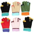 thumbnail image 1 of Toddler-Kids Soft And Warm Fuzzy Interior Lined Gloves 6-Pack, 1 of 2