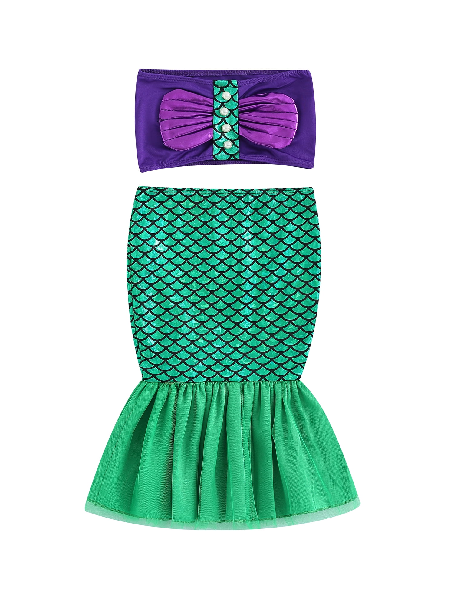 Toddler Kids Summer Swimsuit 2Pcs Baby Girls Swimwear Swimmable Short ...