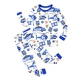 thumbnail image 1 of Toddler Kids Summer Two-Piece Outfit Crew Neck Long Sleeve Cartoon Graphic Print Tops Pants Casual Clothing Set Size 3-4T, 1 of 4