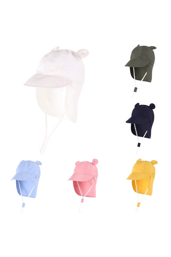 Toddler Kids Sun Hats UPF 50+ Wide Rigid Brim Boys Girls Beach Swim Sunhat Baby Girl Winter Hats 2-4 Years