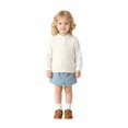 thumbnail image 1 of Toddler Kids Sweater Vest V Neck Cable Knit Sleeveless Uniform Knitwear, 1 of 6