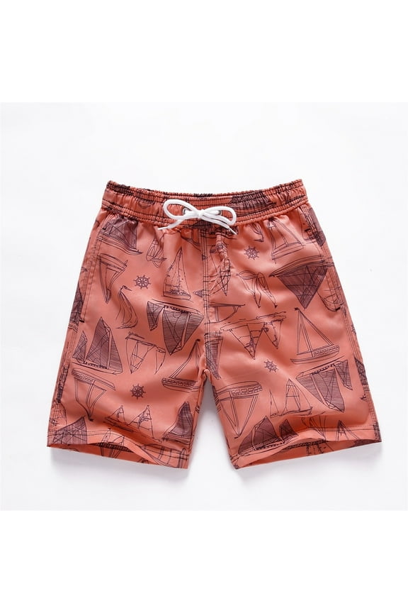 Toddler Kids Swimwear Baby Boys Quick Dry Summer Print Shorts Beach Swimming Trunks Clothes Red 3 Years-4 Years