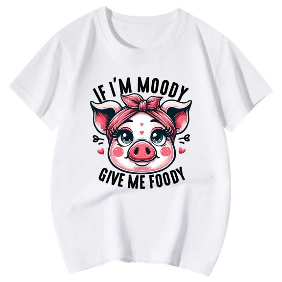 Toddler Kids T-Shirts Cartoon Pig Printing Multicolor Round Neck Short Sleeve Tee Kids Boys Girls Summer Funny Stylish Comfortable Loungewear T-Shirts，6 -7 Years