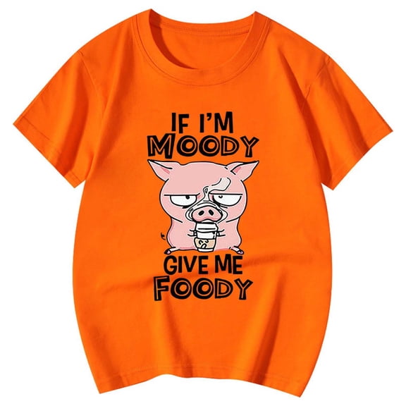 Toddler Kids T-Shirts Cartoon Pig Printing Multicolor Round Neck Short Sleeve Tee Kids Boys Girls Summer Funny Stylish Comfortable Loungewear T-Shirts，3 -4 Years