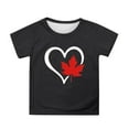 thumbnail image 1 of Toddler Kids T-Shirts Hawaii Canadian Flag Maple Leaf Printing Multicolor Round Neck Short Sleeve Tee Kids Boys Girls Summer Beachwear Trendy Loose Lounging T-Shirts，3 -4 Years, 1 of 4