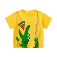 thumbnail image 1 of Toddler Kids T-Shirts Short Sleeved Solid Color Cartoon Crocodile T-Shirts Childrens Boys Girls Summer Cute T-Shirts，6 -7 Years, 1 of 9