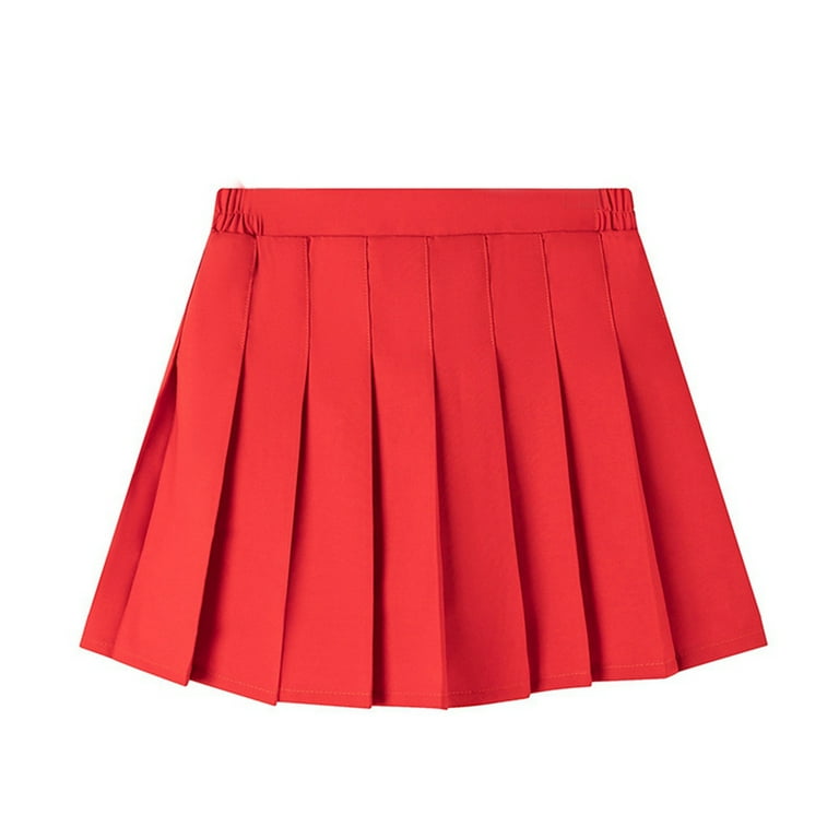 Toddler Kids Teens Girls Clothes Elastic Waist Pleated Skirt