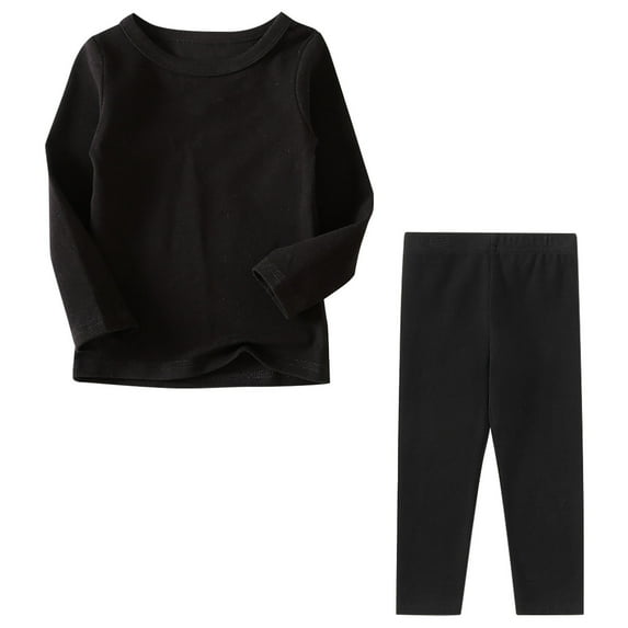 Toddler Kids Thermal Underwear Outfits Set Fall Winter Tops Long Johns Sets Toddler Base Layer for Boys Girls 6M-7T