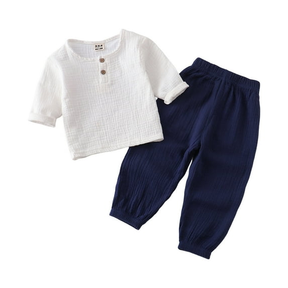 Toddler Kids Tracksuit Baby Boy Girl Solid Pullover Long Sleeve Cotton Linen Sweatshirt T Shirt Crewneck Tops Shorts Set Clothes