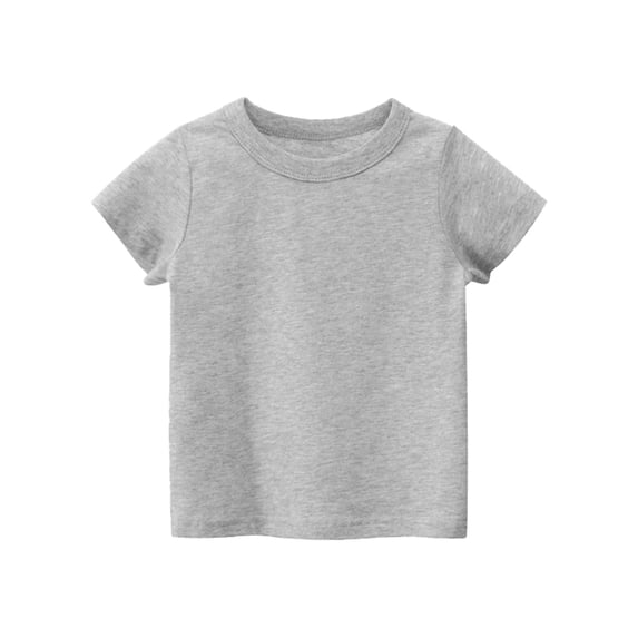 Toddler Kids Unisex Short Sleeve Basic Tee - Solid Color, Summer/Casual