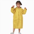 thumbnail image 1 of Toddler Kids Waterproof Raincoat Toddler Kids Boys Girls Solid Color Rainwear Children Raincoat with Hooded Jacket Coat Hoodies Breathable Kids Rain Jackets,Yellow,1-5 Years, 1 of 7