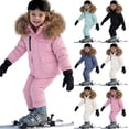 thumbnail image 1 of Toddler Kids Winter 2-Piece Snowsuit Set - Solid Color Thick Down Jacket with Large Collar, Waterproof & Windproof Outdoor Snow Gear, Casual Daily Wear, Warm Ski Outfit | CSEONE, 1 of 8