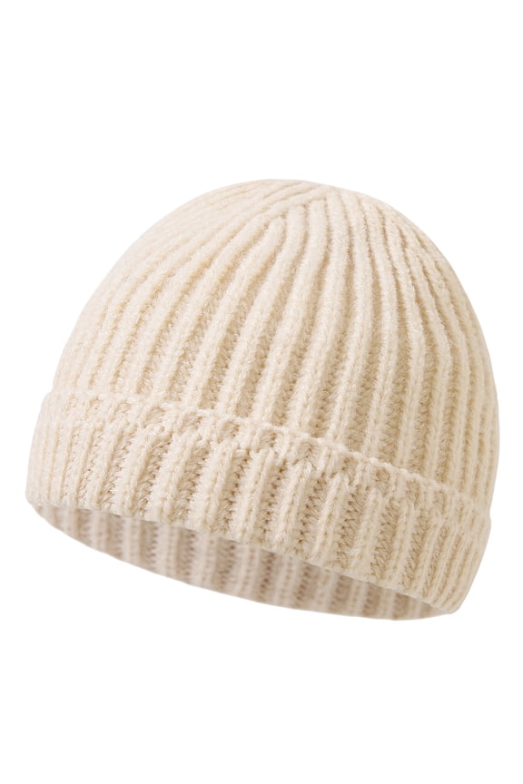 Toddler Kids Winter Beanie Hat,Beanie Baby Boys Girls Beanies Kids Knit Winter Hats for 0-1 Years Beige 0 Months