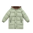 thumbnail image 1 of Toddler Kids Winter Coat Puffer Jacket Windproof Light Long Warm Jacket Hooded Outwear Unisex 2-7T, 1 of 5