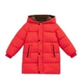 thumbnail image 1 of Toddler Kids Winter Coat Puffer Jacket Windproof Light Long Warm Jacket Hooded Outwear Unisex 2-7T, 1 of 4