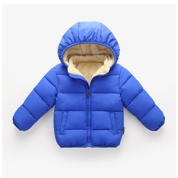 Toddler Kids Winter Coats Cute Hood Jackets Thick Warm Outwear Windproof Light Winter Jacket Fall Tops Outfit Outwear for Boys Girls Size 3-4
