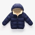 thumbnail image 1 of Toddler Kids Winter Coats Cute Hooded Jacket Warm Lined Outwear Puffer Jacket Toddler Boys Girls Fall Outfits for Birthday Gifts 3-4 Years, 1 of 5