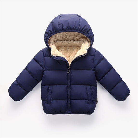 Toddler Kids Winter Coats Cute Hooded Jacket Warm Lined Outwear Puffer Jacket Toddler Boys Girls Fall Outfits for Birthday Gifts 3-4 Years