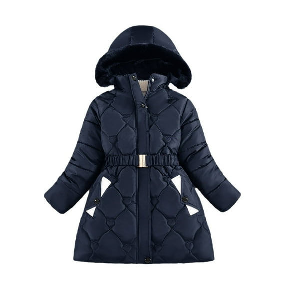 Toddler Kids Winter Coats Jacket Hooded Fleece Full Zip Up Outerwear Jacket Padded Outfit Baby Winter Clothes for Toddler Baby Boys Girls 11-12 Years