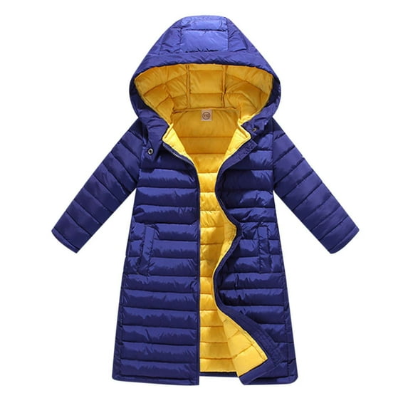 Toddler Kids Winter Down Coat Long Lightweight Hooded Warm Outwear Winter Hooded Jackets Winter Clothes for Toddler Baby Boys Girls 7T