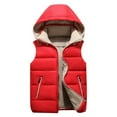 thumbnail image 1 of Toddler Kids Winter Hooded Puffer Vest Lightweight Sleeveless Full Zip Up Padded Vest Jacket Waistcoats Outwear Toddler Boys Girls Fall Outfits for Toddler Kids 4-5 Years, 1 of 2