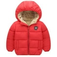 thumbnail image 1 of Toddler Kids Winter Warm Jacket Down Puffer Coat Thick Hooded Outwear 2-7T, 1 of 7