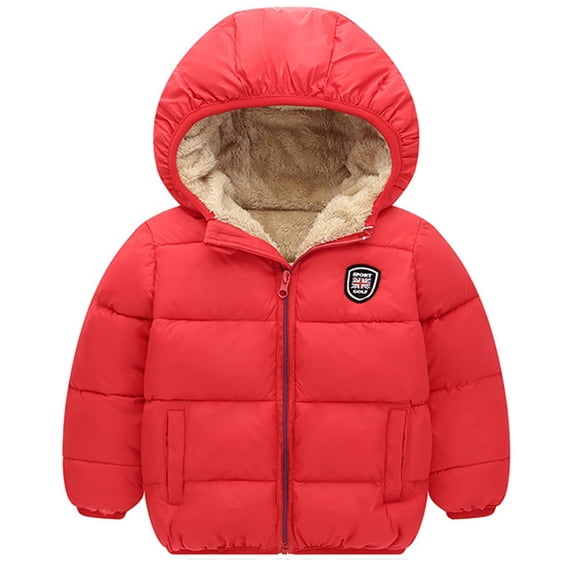 Toddler Kids Winter Warm Jacket Down Puffer Coat Thick Hooded Outwear 2-7T