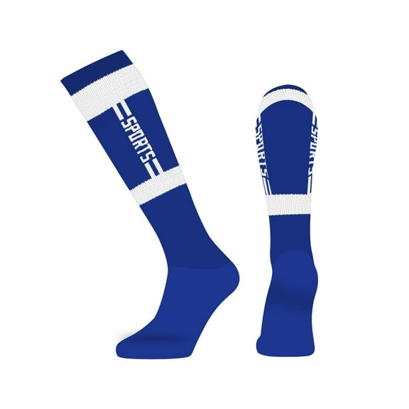 Toddler Kids Youth Soccer Shin Guards and Socks for Boys & Girls (3-5,6-8,8-12,10-14) | Lightweight Breathable Shin Pads & Soccer Socks Combo for Football Games & Training Blue