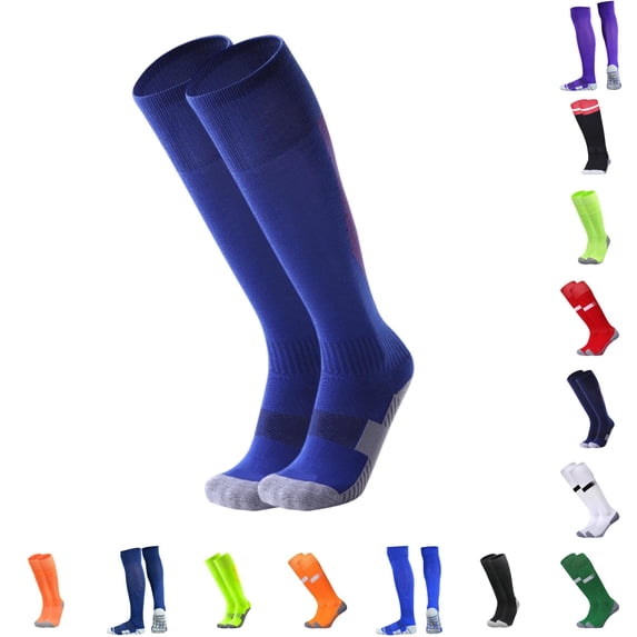 Toddler Kids Youth Soccer Socks Long Knee High Socks for Boys Girls Baseball Softball Football School Uniform Sports